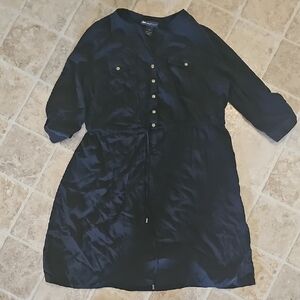 Lane Bryant Black Button-Down Dress